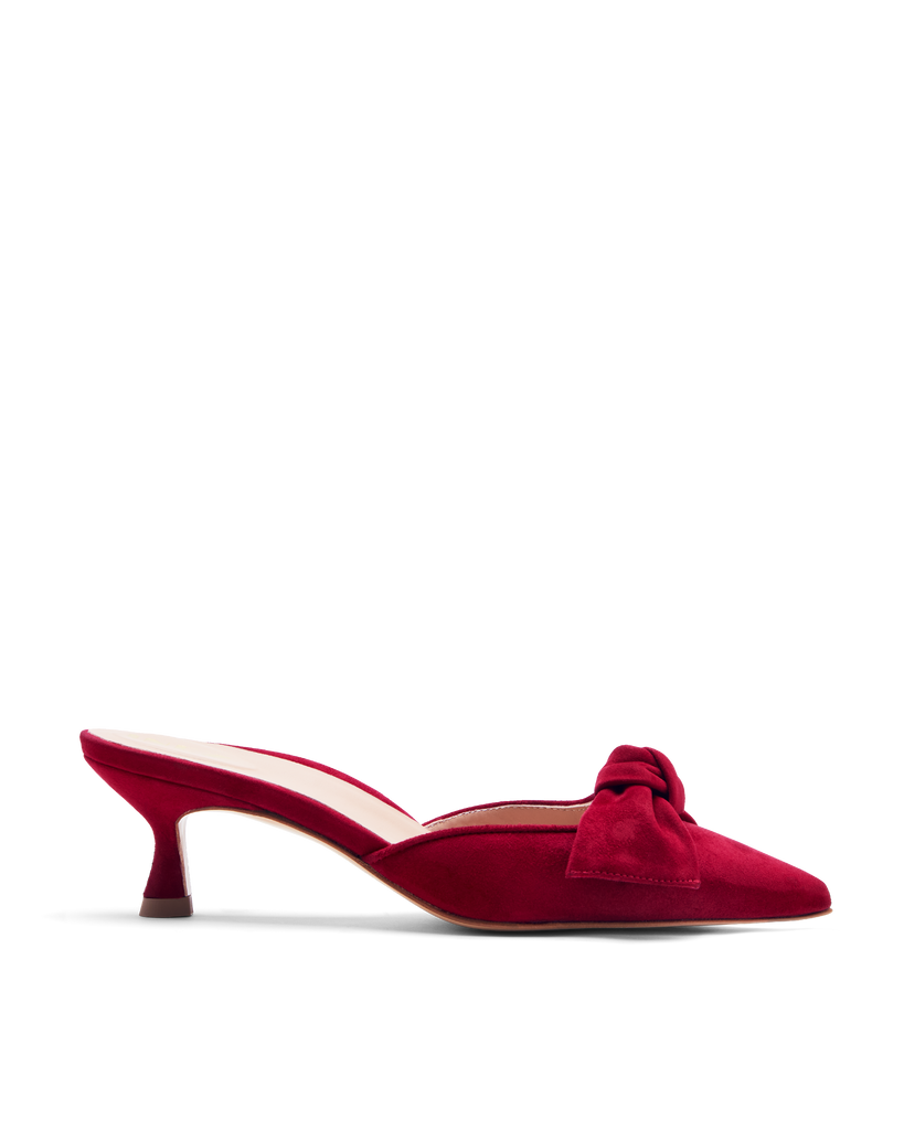 Velvet kitten cheap heel shoes