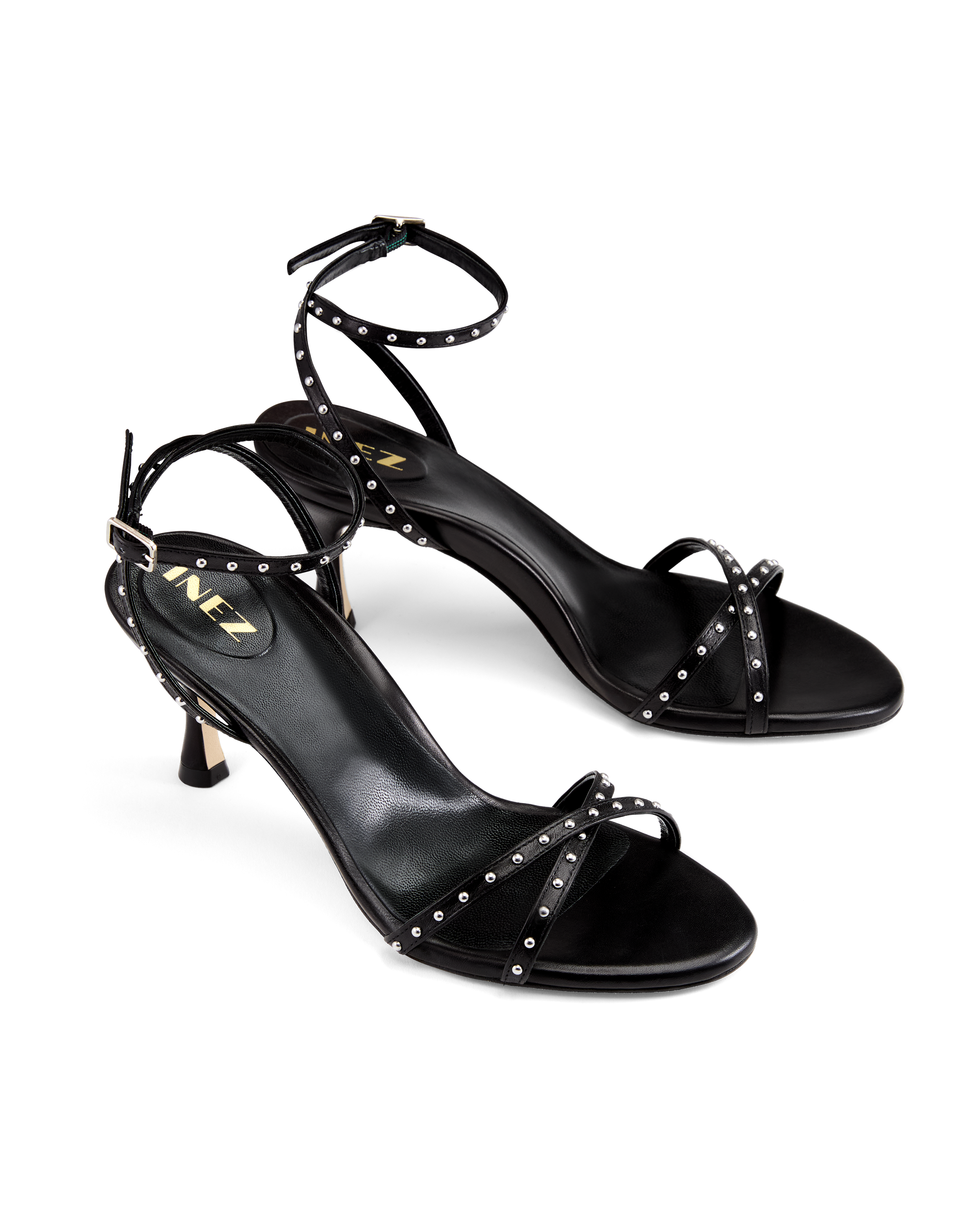 Jules: Black Capretto with Micro Studs