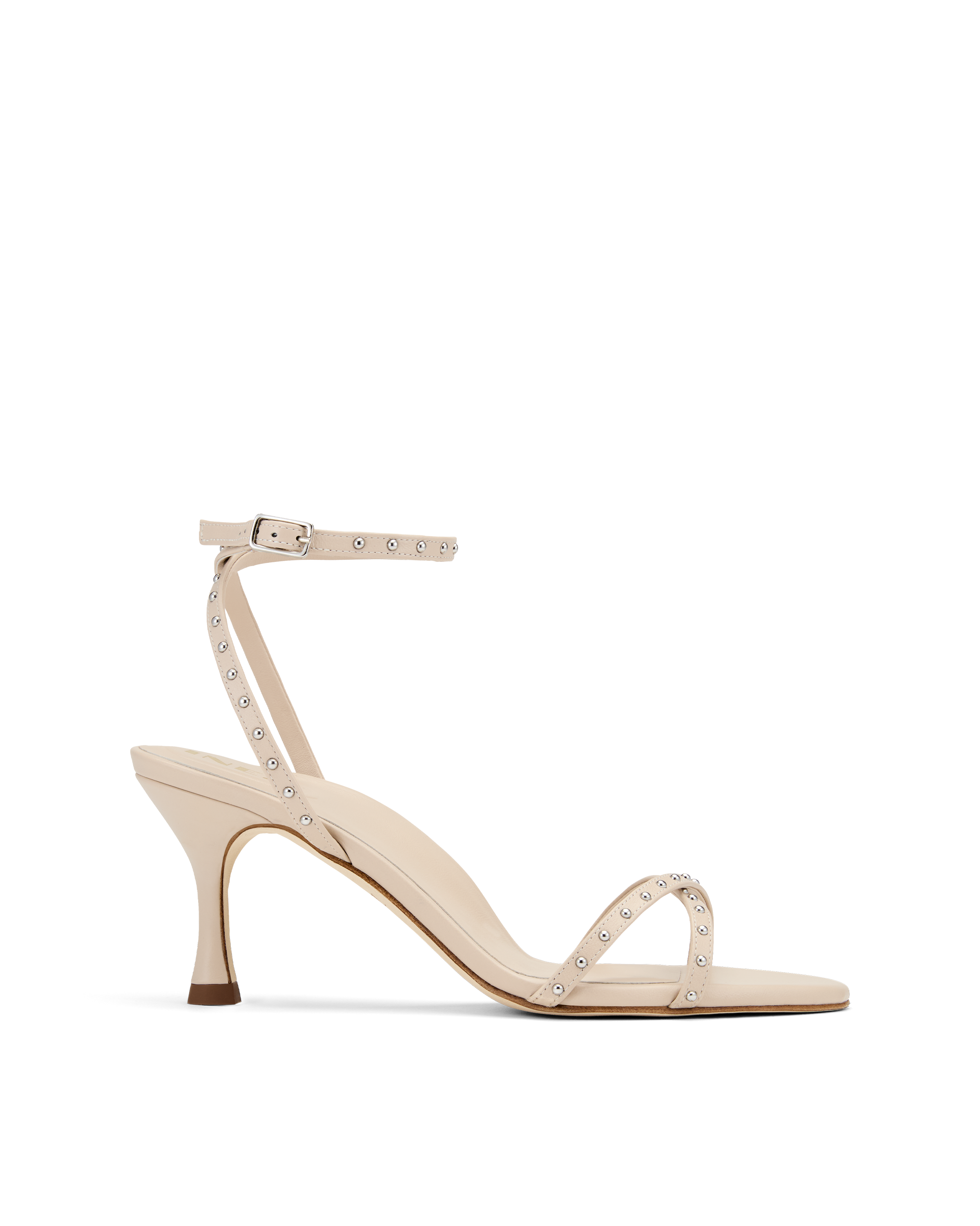 Jules: Ecru Calf with Micro Studs