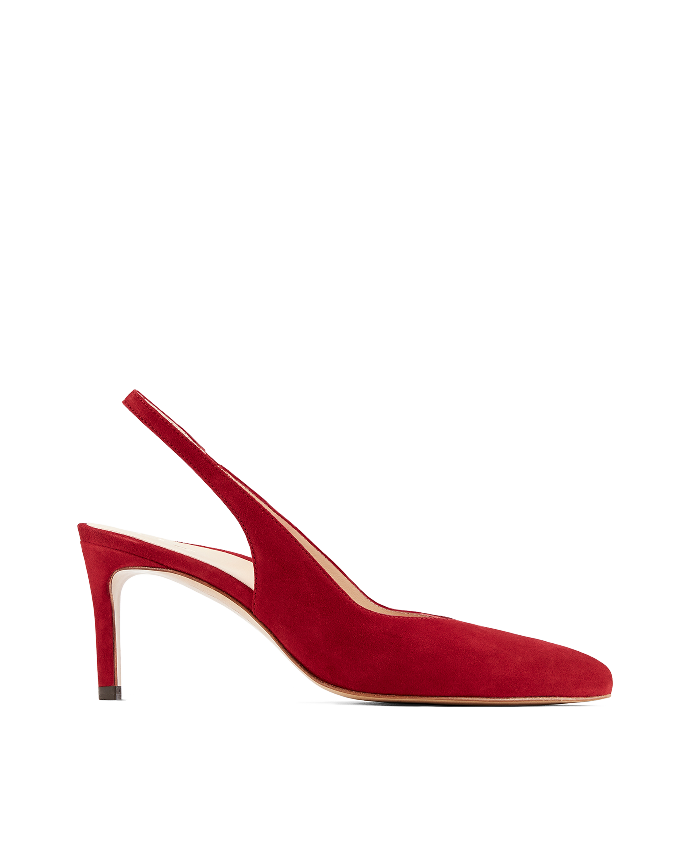 Mia Deep Red Suede