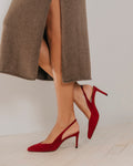 Mia: Deep Red Suede