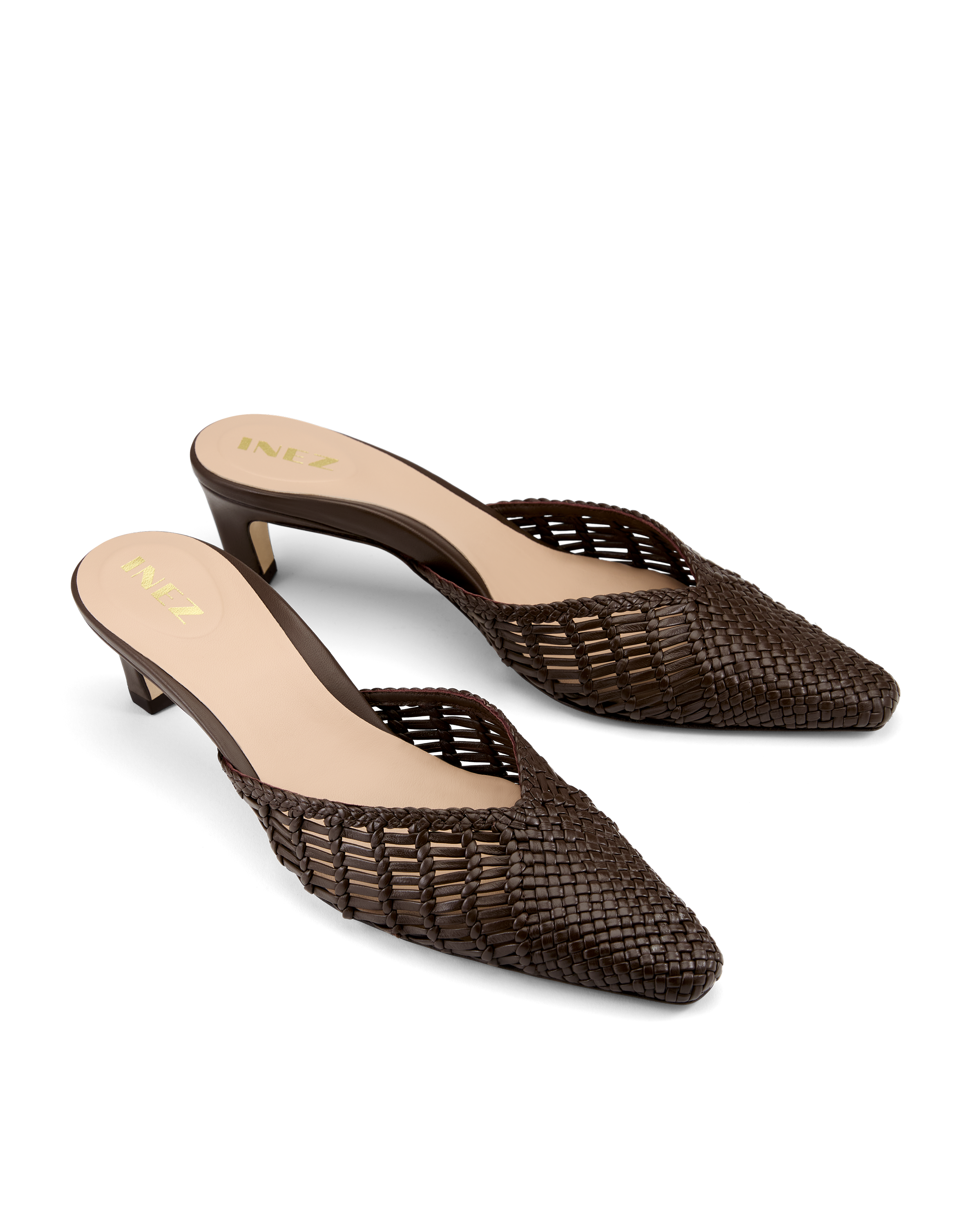 Palma: Dark Brown Woven Nappa