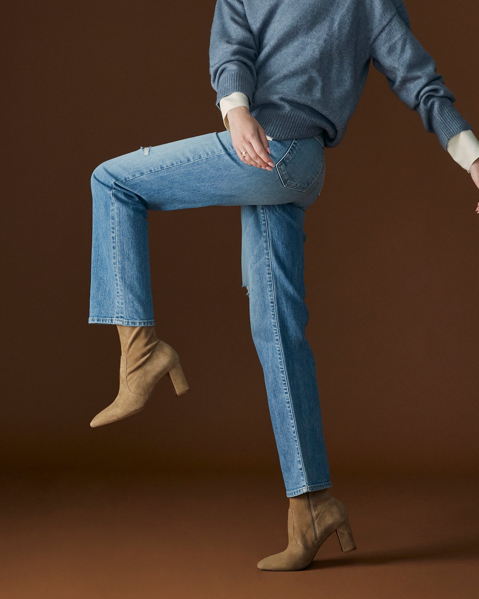 Paz 70 Stretch: Ginger Suede – INEZ