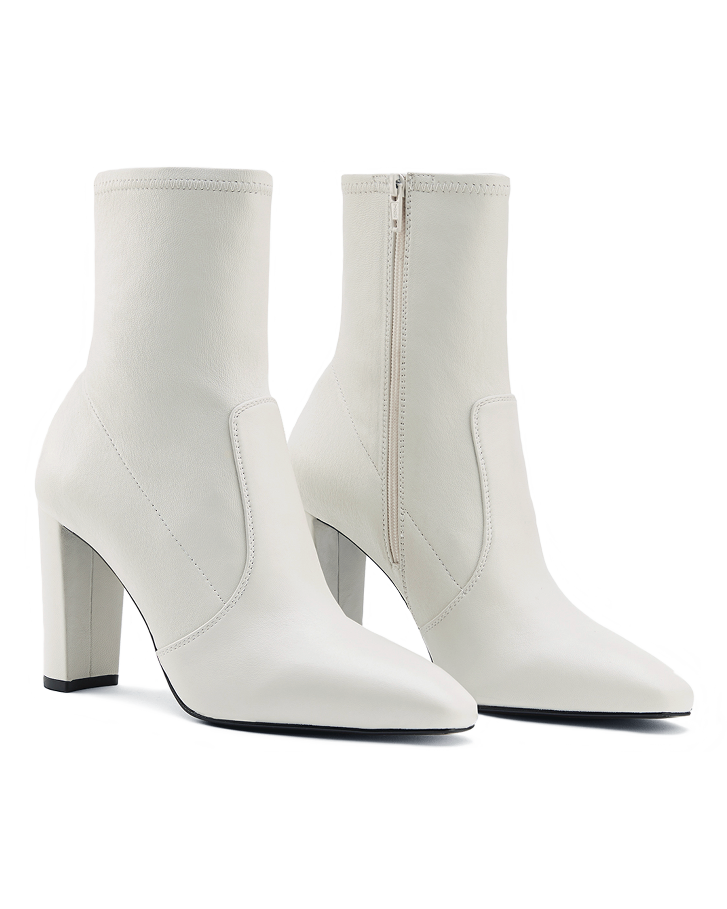 White Faux Leather Ankle Boot | Shoes | PrettyLittleThing USA