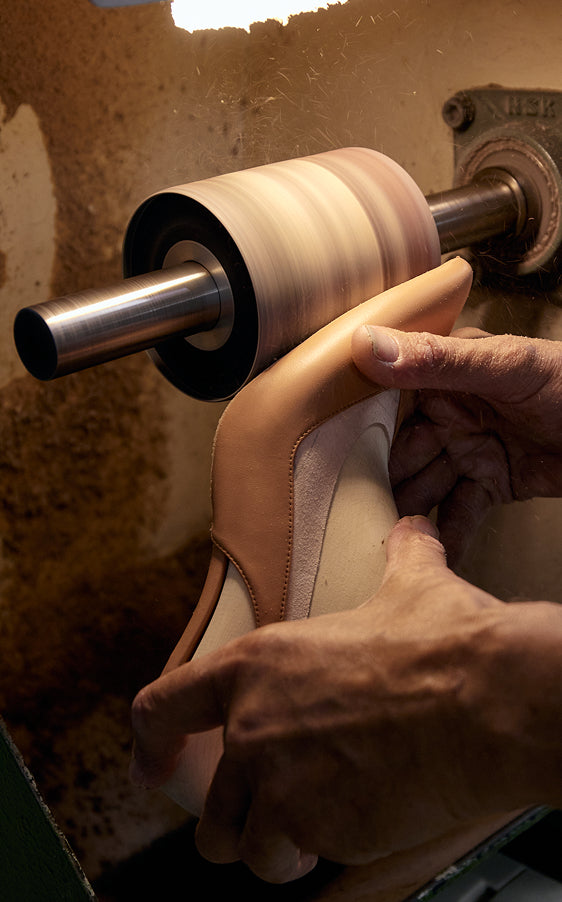 Finishing a pair in the workshop